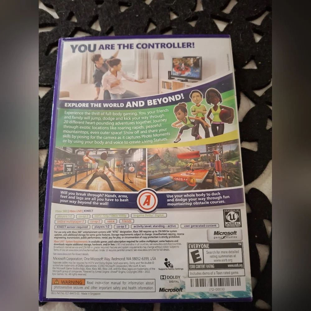 Microsoft Xbox 360 Kinect Adventures & Rapala Games